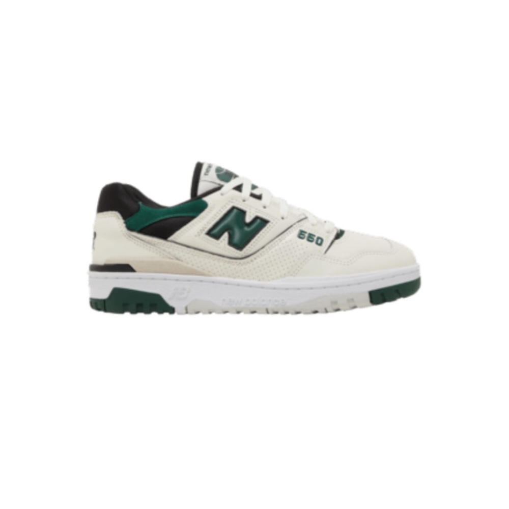 New Balance 550 dark green and white sneakers womens 8.5 men’s 6.5